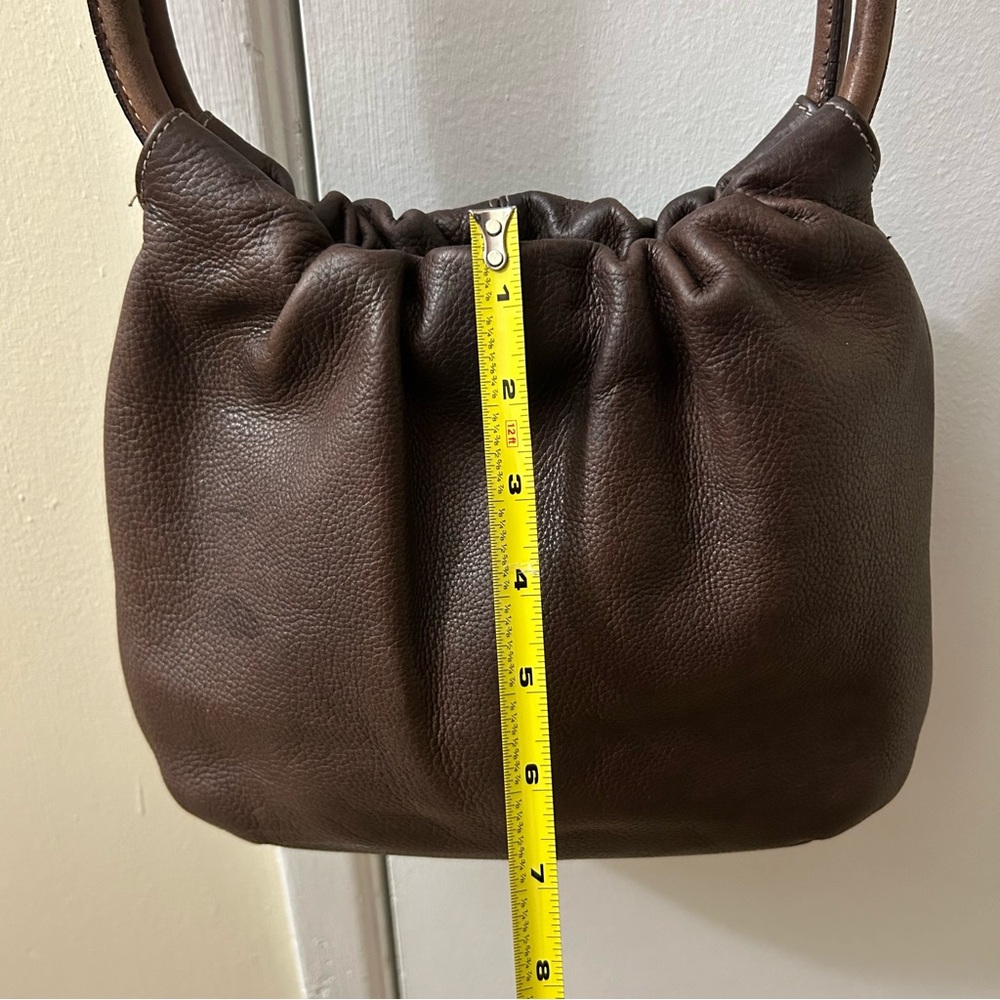 Fossil: Vintage Pebbled Dark Brown Leather Hobo/Shoulder Bag - Picture 14 of 16